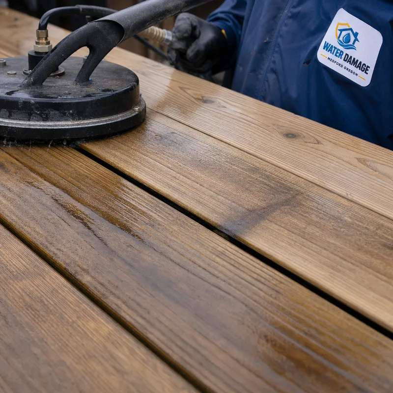 Clean deck boards showing intact wood grain without furring or pressure gouges